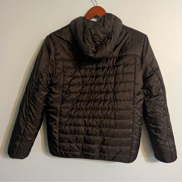 Eddie Bauer Kids Jacket Reversible Hooded Fleece Water-Resistant Boys Sz L Black - Picture 11 of 11